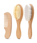 Blank Wooden Baby Hair Brush Set