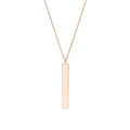 Blank 3D Bar Necklace – Rose Gold Stainless Steel