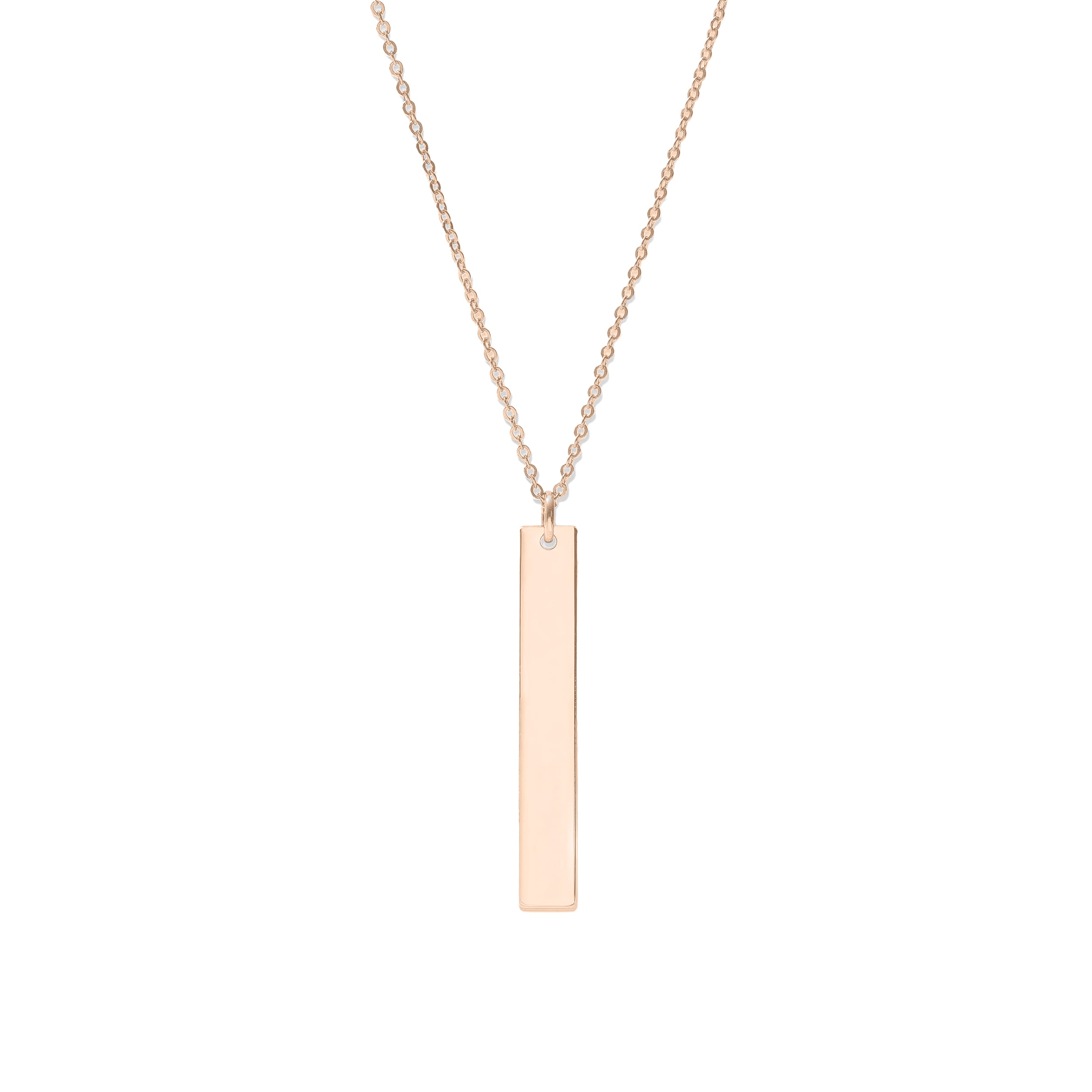Blank 3D Bar Necklace – Rose Gold Stainless Steel