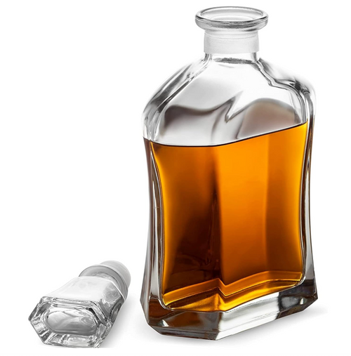 Blank Glass Decanter - Perfect for Whiskey, Scotch & Bourbon