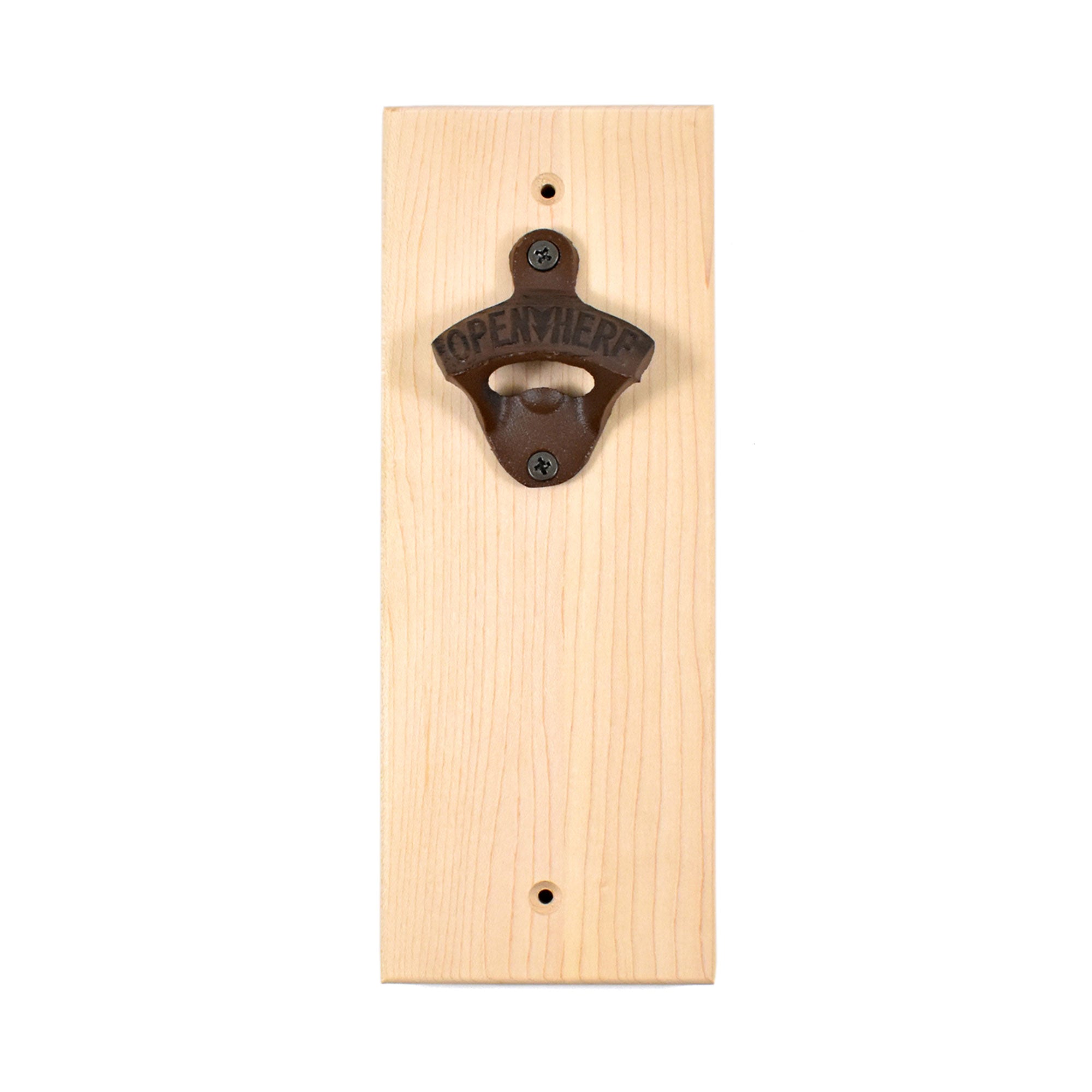 Blank Wall-Mounted Bottle Opener - Maple
