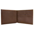 Blank Dark Brown Leatherette Bi-Fold Wallet