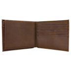 Blank Dark Brown Leatherette Bi-Fold Wallet