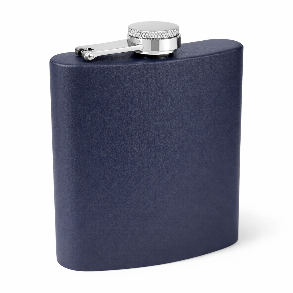 Blank Navy Stainless Steel Flask