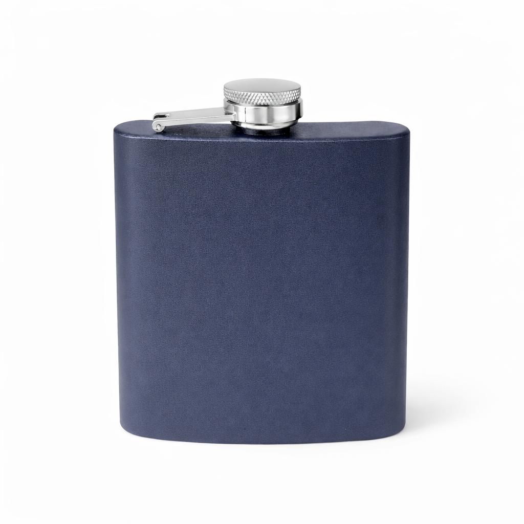 Blank Navy Stainless Steel Flask