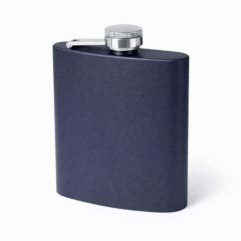 Blank Navy Stainless Steel Flask