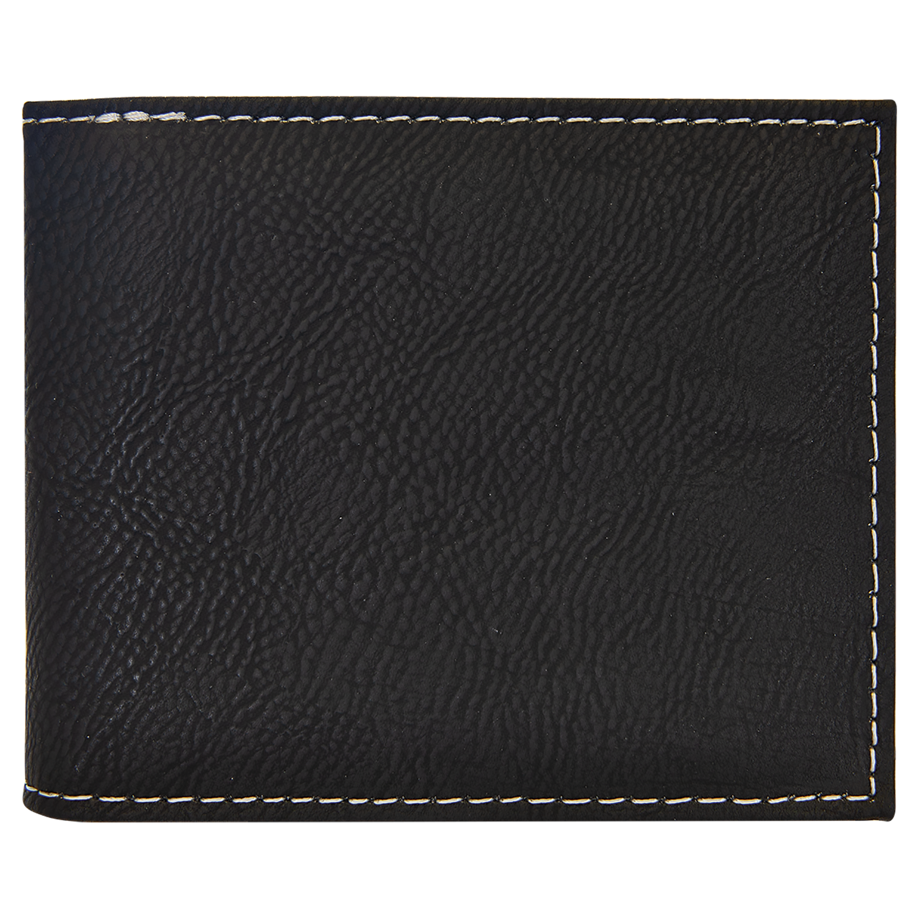 Blank Black Leatherette Bi-Fold Wallet