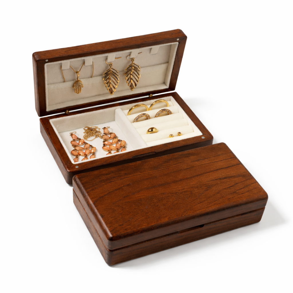 Blank Walnut Wood Jewelry Box