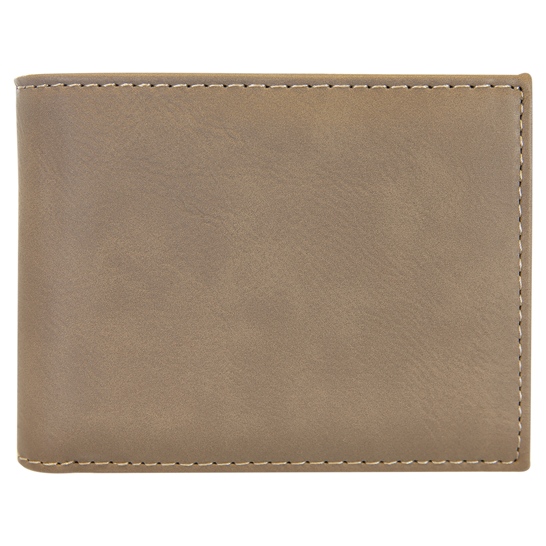 Blank Light Brown  Leatherette Bi-Fold Wallet