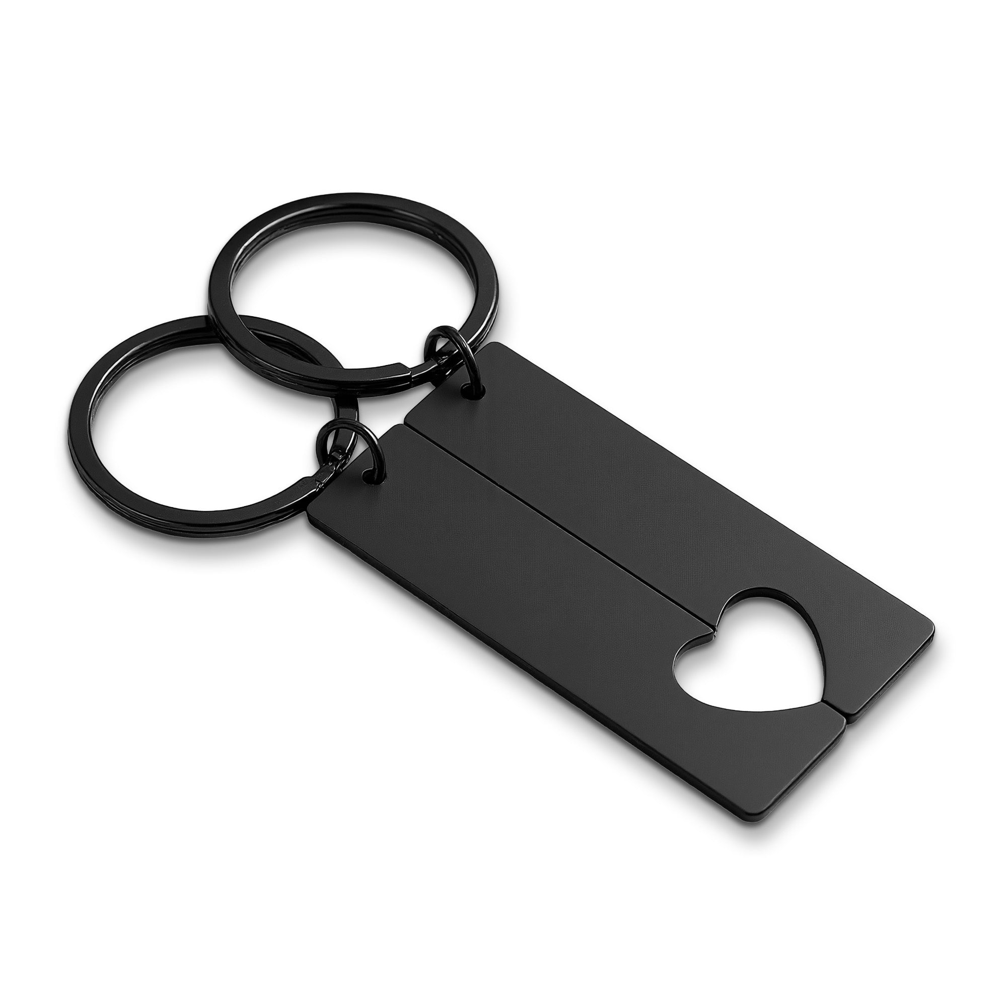 Blank Couple Keychains – Black Metal