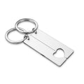 Blank Couple Keychains – Silver Metal