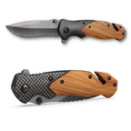 Blank Classic Wood Handle Pocket Knife - Bulk Laser Engraving