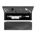 Black & Silver Faux Leather Wine Box with Tools